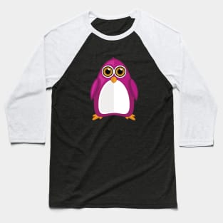 Violet Penguin Baseball T-Shirt